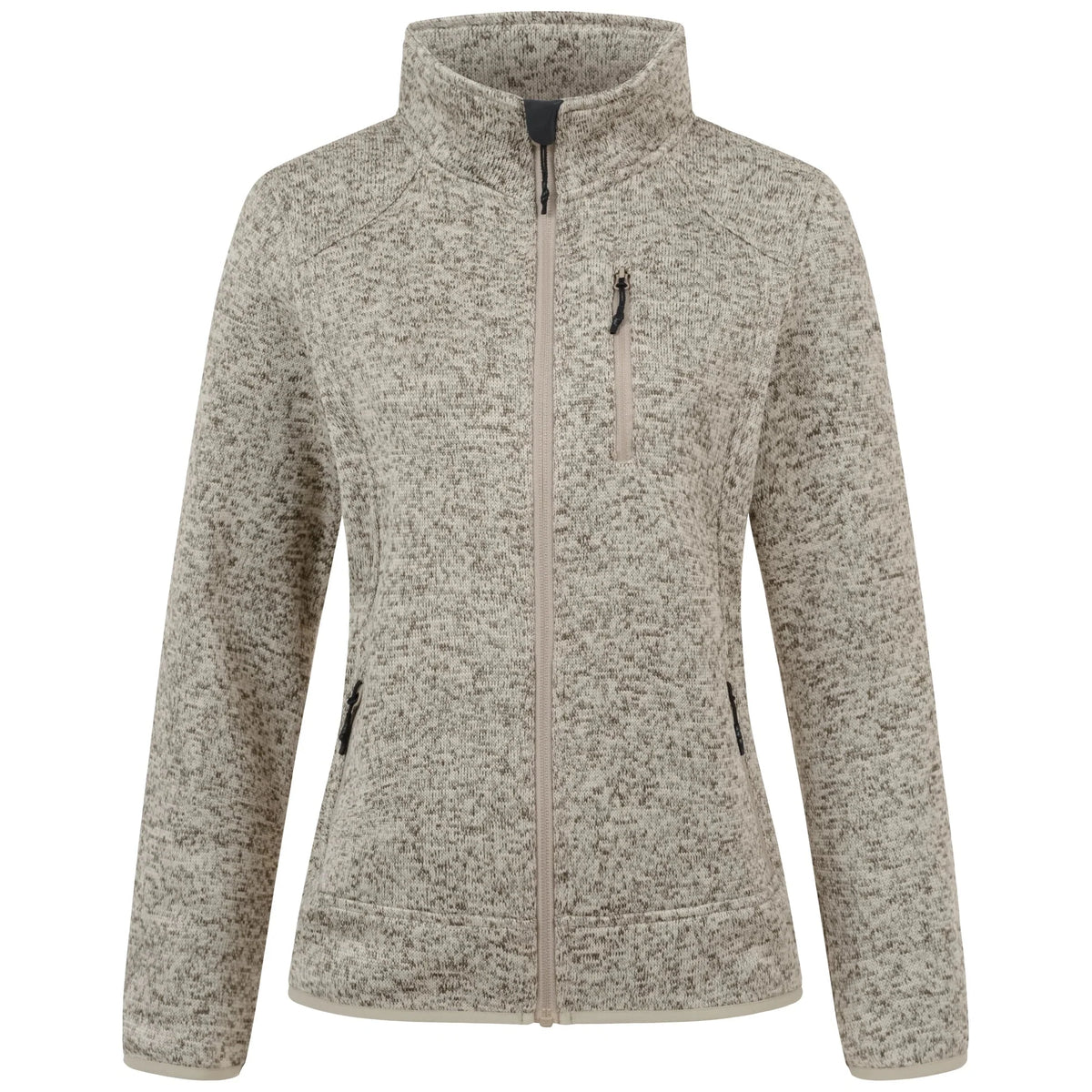 Alpenwert Fleecejacke Damen mit Knit Tech als Midlayer zwischen Baselayer und Außenjacke