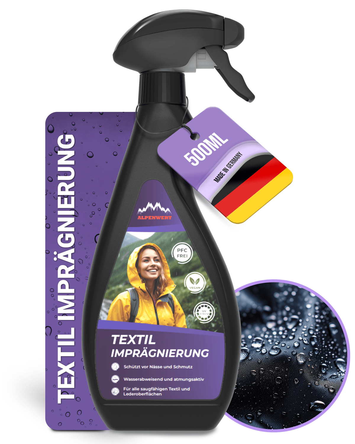 Alpenwert Imprägnierung in der Sprühflasche zum Imprägnieren von Jacken, Hosen, Schuhen und Zelten