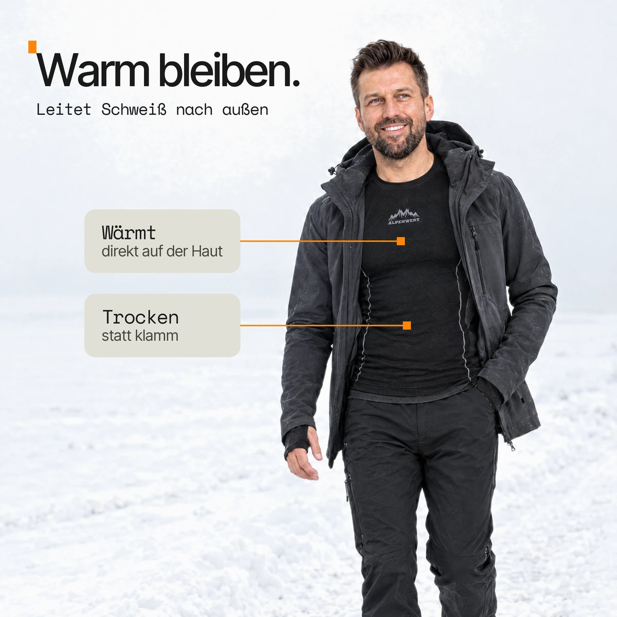 Thermounterwäsche Herren Set – Oberteil & Hose mit Daumenloch
