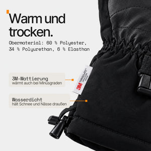 Skihandschuhe – wasserdicht, touchscreenfähig, mit Handschlaufe