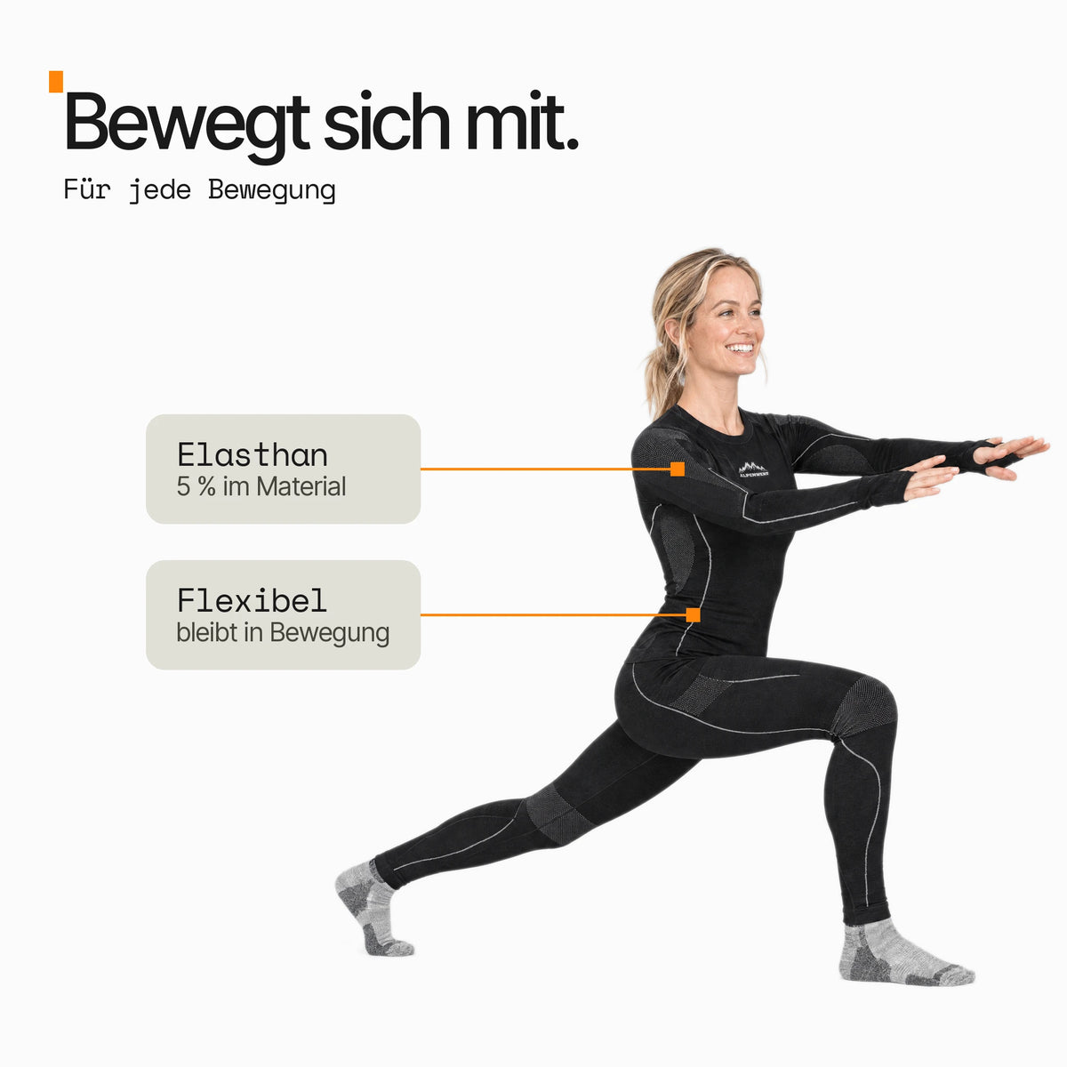Thermounterwäsche Damen Set – Oberteil & Hose mit Daumenloch