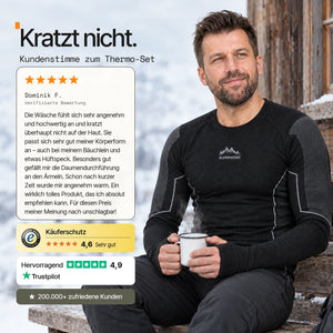 Thermounterwäsche Herren Set – Oberteil & Hose mit Daumenloch